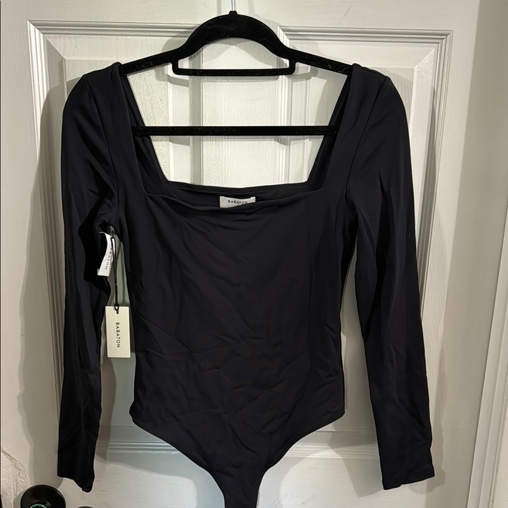 Aritzia contour Black Long Sleeve Bodysuit